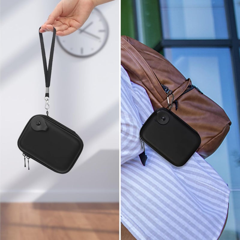 Lacdo Hard Drive Carrying Case for Toshiba Canvio Basics/Canvio Flex/Advance/Gaming Portable External Hard Drive 1TB 2TB 3TB 4TB 2.5 inch HDD EVA Shockproof Travel Bag, Black+Gray - Image 5